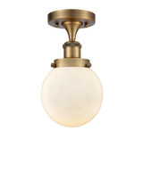 Semi-Flush Mts. Glass Down by Innovations ( 405 | 916-1C-BB-G201-6-LED Ballston Urban ) 