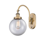 Sconces Single Glass by Innovations ( 405 | 918-1W-BB-G202-8-LED Franklin Restoration ) 