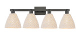 Bathroom Fixtures Four Lights by Innovations ( 405 | 716-4W-BK-NBD-75-NAT Arcadia ) 