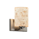 Sconces Single Glass by Justice Designs ( 102 | ALR-8441-10-NCKL-LED1-700 Alabaster Rocks ) 