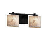 Bathroom Fixtures Two Lights by Justice Designs ( 102 | ALR-8442-30-MBLK-LED2-1400 Alabaster Rocks ) 