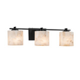 Bathroom Fixtures Three Lights by Justice Designs ( 102 | ALR-8443-30-MBLK-LED3-2100 Alabaster Rocks ) 
