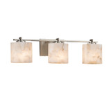 Bathroom Fixtures Three Lights by Justice Designs ( 102 | ALR-8443-30-NCKL Alabaster Rocks ) 