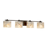 Bathroom Fixtures Four Lights by Justice Designs ( 102 | ALR-8444-55-DBRZ Alabaster Rocks ) 