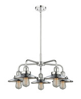 Mid. Chandeliers Metal Shade by Innovations ( 405 | 916-5CR-PC-M7-PC Ballston Urban ) 