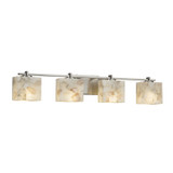 Bathroom Fixtures Four Lights by Justice Designs ( 102 | ALR-8444-55-NCKL Alabaster Rocks ) 