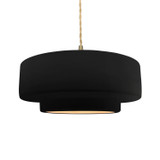 Pendants Drum Shade by Justice Designs ( 102 | CER-6545-CBGD-BRSS-BEIG-TWST Radiance ) 