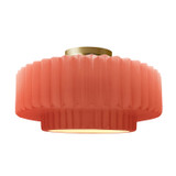 Semi-Flush Mts. Drum Shade by Justice Designs ( 102 | CER-6375-BSH-BRSS Radiance ) 