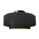 Semi-Flush Mts. Drum Shade by Justice Designs ( 102 | CER-6375-CRB-MBLK Radiance ) 