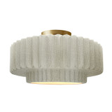 Semi-Flush Mts. Drum Shade by Justice Designs ( 102 | CER-6375-CRK-BRSS Radiance ) 