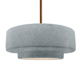 Pendants Drum Shade by Justice Designs ( 102 | CER-6545-CONC-BRSS-RIGID Radiance ) 