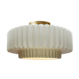 Semi-Flush Mts. Drum Shade by Justice Designs ( 102 | CER-6375-MAT-BRSS Radiance ) 