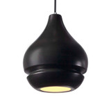 Mini Pendants Glass Down by Justice Designs ( 102 | CER-6400-CRB-CROM-BKCD Radiance ) 