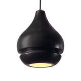 Mini Pendants Glass Down by Justice Designs ( 102 | CER-6400-CRB-DBRZ-BKCD Radiance ) 