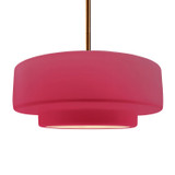 Pendants Drum Shade by Justice Designs ( 102 | CER-6545-CRSE-BRSS-RIGID Radiance ) 