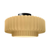 Semi-Flush Mts. Drum Shade by Justice Designs ( 102 | CER-6375-MYLW-MBLK Radiance ) 