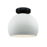 Semi-Flush Mts. Glass Down by Justice Designs ( 102 | CER-6350-WTWT-MBLK Radiance ) 
