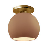 Semi-Flush Mts. Glass Down by Justice Designs ( 102 | CER-6353-ADOB-BRSS Radiance ) 