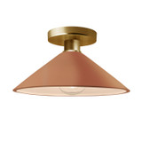 Semi-Flush Mts. Glass Down by Justice Designs ( 102 | CER-6330-ADOB-BRSS Radiance ) 