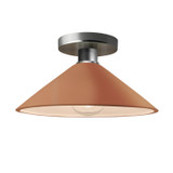 Semi-Flush Mts. Glass Down by Justice Designs ( 102 | CER-6330-ADOB-NCKL Radiance ) 