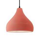 Pendants Glass Down by Justice Designs ( 102 | CER-6565-BSH-MBLK-BKCD Radiance ) 