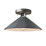 Semi-Flush Mts. Glass Down by Justice Designs ( 102 | CER-6330-GRY-NCKL Radiance ) 