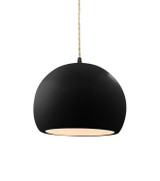 Mini Pendants Glass Down by Justice Designs ( 102 | CER-6530-BLK-MBLK-BEIG-TWST Radiance ) 