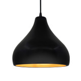 Pendants Glass Down by Justice Designs ( 102 | CER-6565-CBGD-MBLK-BKCD Radiance ) 