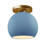 Semi-Flush Mts. Glass Down by Justice Designs ( 102 | CER-6353-SKBL-BRSS Radiance ) 