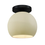 Semi-Flush Mts. Glass Down by Justice Designs ( 102 | CER-6353-VAN-MBLK Radiance ) 