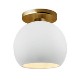 Semi-Flush Mts. Glass Down by Justice Designs ( 102 | CER-6353-WTWT-BRSS Radiance ) 