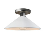 Semi-Flush Mts. Glass Down by Justice Designs ( 102 | CER-6330-WTWT-NCKL Radiance ) 