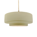 Pendants Drum Shade by Justice Designs ( 102 | CER-6545-VAN-BRSS-BEIG-TWST Radiance ) 