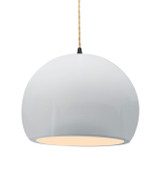 Pendants Sphere by Justice Designs ( 102 | CER-6535-WTWT-MBLK-BEIG-TWST Radiance ) 