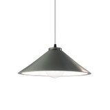 Pendants Glass Down by Justice Designs ( 102 | CER-6240-PWGN-MBLK-WTCD Radiance ) 