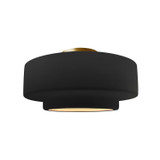 Semi-Flush Mts. Drum Shade by Justice Designs ( 102 | CER-6363-CRB-BRSS Radiance ) 