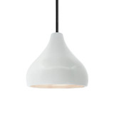 Mini Pendants Glass Down by Justice Designs ( 102 | CER-6560-WTWT-MBLK-RIGID Radiance ) 