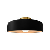 Semi-Flush Mts. Bowl Style by Justice Designs ( 102 | CER-6343-CRB-BRSS Radiance ) 