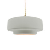 Pendants Drum Shade by Justice Designs ( 102 | CER-6543-BIS-BRSS-BEIG-TWST Radiance ) 