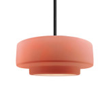 Pendants Drum Shade by Justice Designs ( 102 | CER-6543-BSH-MBLK-RIGID Radiance ) 