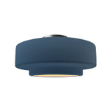 Semi-Flush Mts. Drum Shade by Justice Designs ( 102 | CER-6363-MID-NCKL Radiance ) 