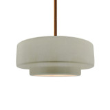 Pendants Drum Shade by Justice Designs ( 102 | CER-6543-CKC-BRSS-RIGID Radiance ) 
