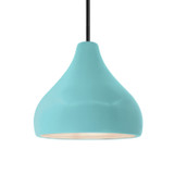 Mini Pendants Glass Down by Justice Designs ( 102 | CER-6563-RFPL-MBLK-RIGID Radiance ) 