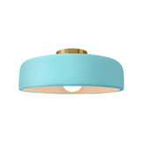 Semi-Flush Mts. Bowl Style by Justice Designs ( 102 | CER-6343-RFPL-BRSS Radiance ) 