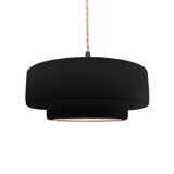 Pendants Drum Shade by Justice Designs ( 102 | CER-6543-CRB-MBLK-BEIG-TWST Radiance ) 