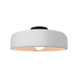 Semi-Flush Mts. Bowl Style by Justice Designs ( 102 | CER-6343-WHT-MBLK Radiance ) 