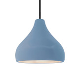 Mini Pendants Glass Down by Justice Designs ( 102 | CER-6563-SKBL-MBLK-RIGID Radiance ) 