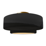 Semi-Flush Mts. Drum Shade by Justice Designs ( 102 | CER-6365-BKMT-BRSS Radiance ) 