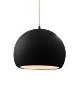 Mini Pendants Glass Down by Justice Designs ( 102 | CER-6533-BLK-MBLK-BEIG-TWST Radiance ) 