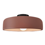 Semi-Flush Mts. Bowl Style by Justice Designs ( 102 | CER-6345-CLAY-MBLK Radiance ) 